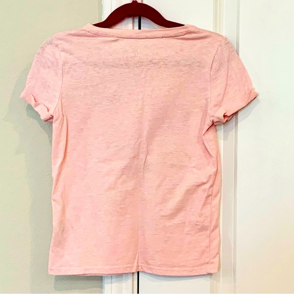 NEW Mini Boden Girls Pink Short Sleeve Bonjour Dog Top Size 5-6Y - Picture 9 of 12